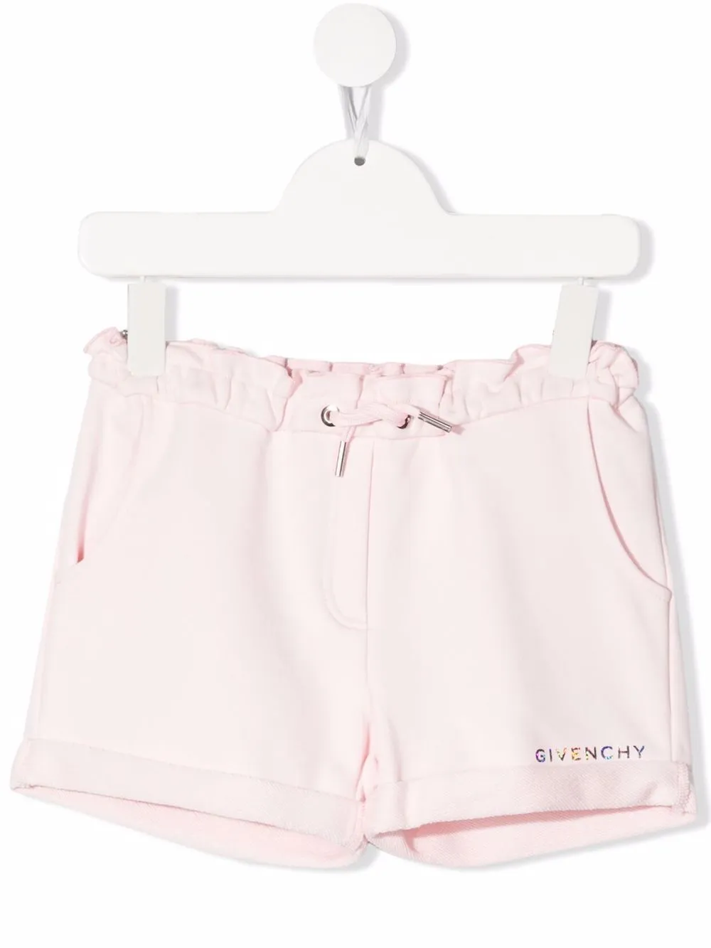 

Givenchy Kids logo drawstring shorts - Pink