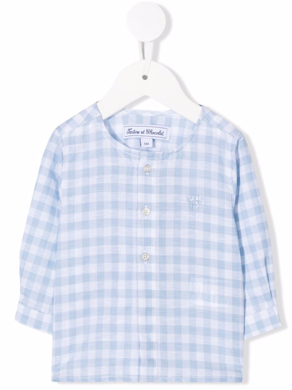 фото Tartine et chocolat gingham collarless shirt