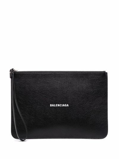 balenciaga logo clutch