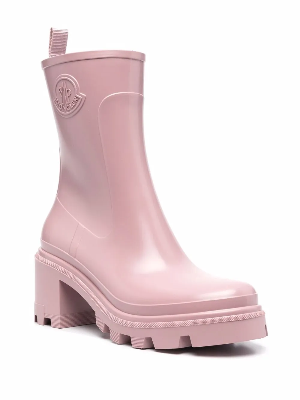 moncler loftgrip block heel rain boots