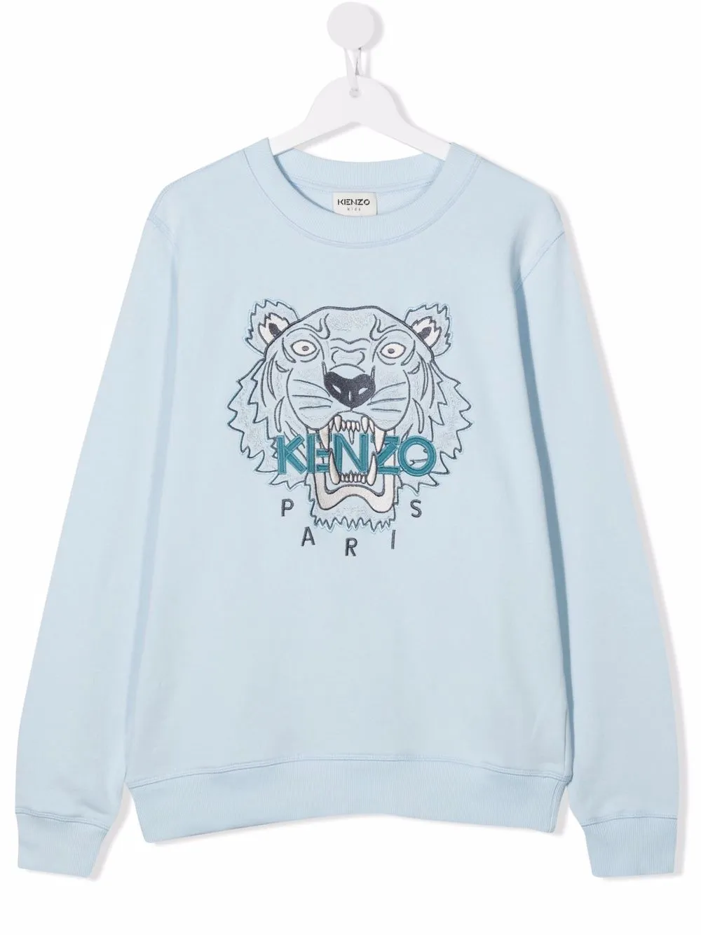 

Kenzo Kids logo-embroidered cotton sweatshirt - Blue