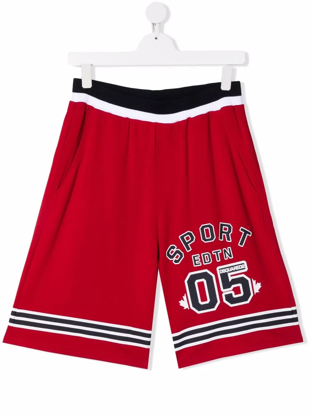 

Dsquared2 Kids shorts deportivos con eslogan estampado - Rojo