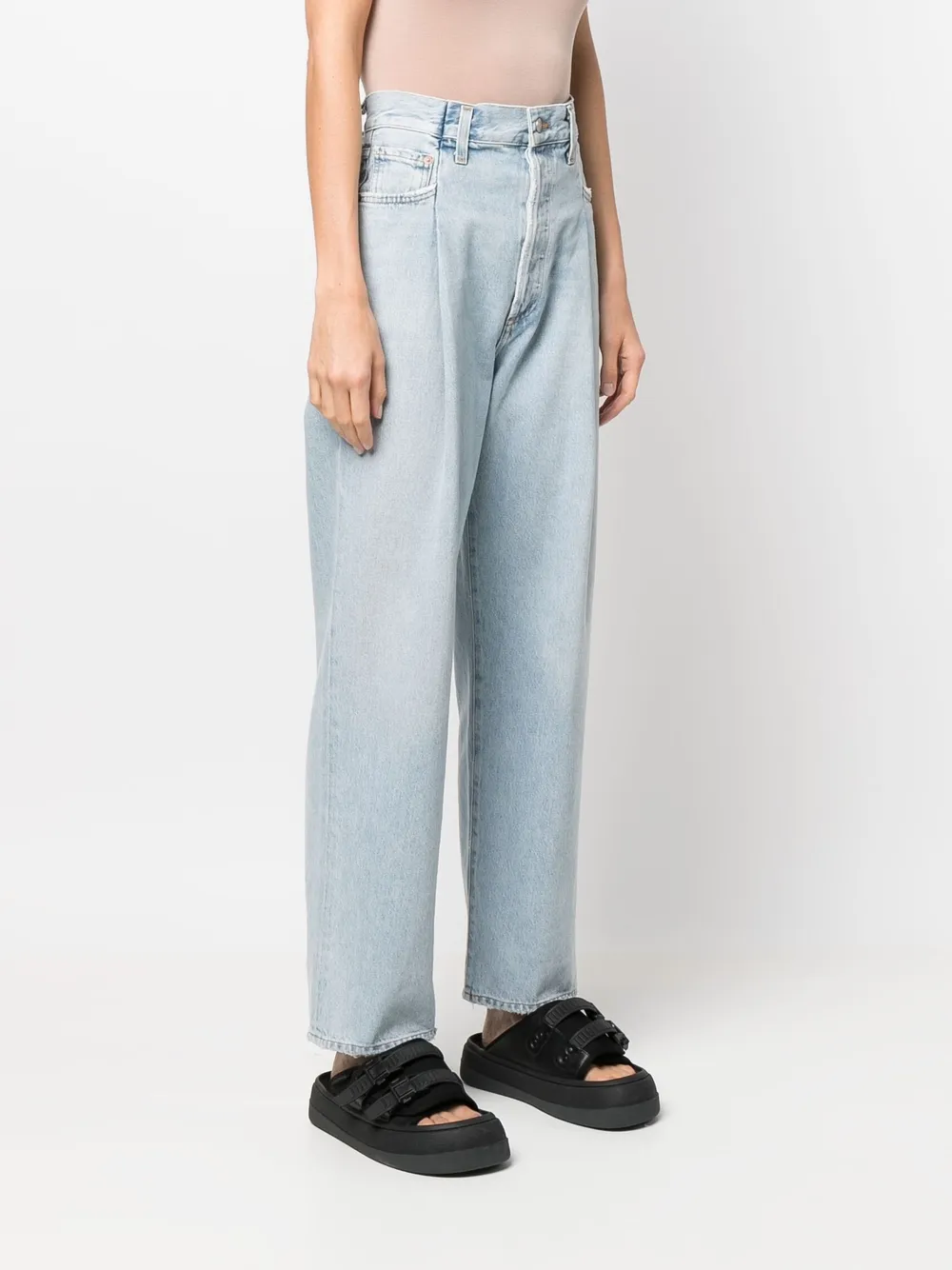  Agolde Hoch Sitzende Boyfriend Jeans   Blau 
