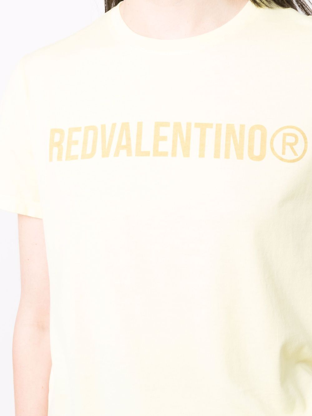 фото Red valentino logo-print t-shirt