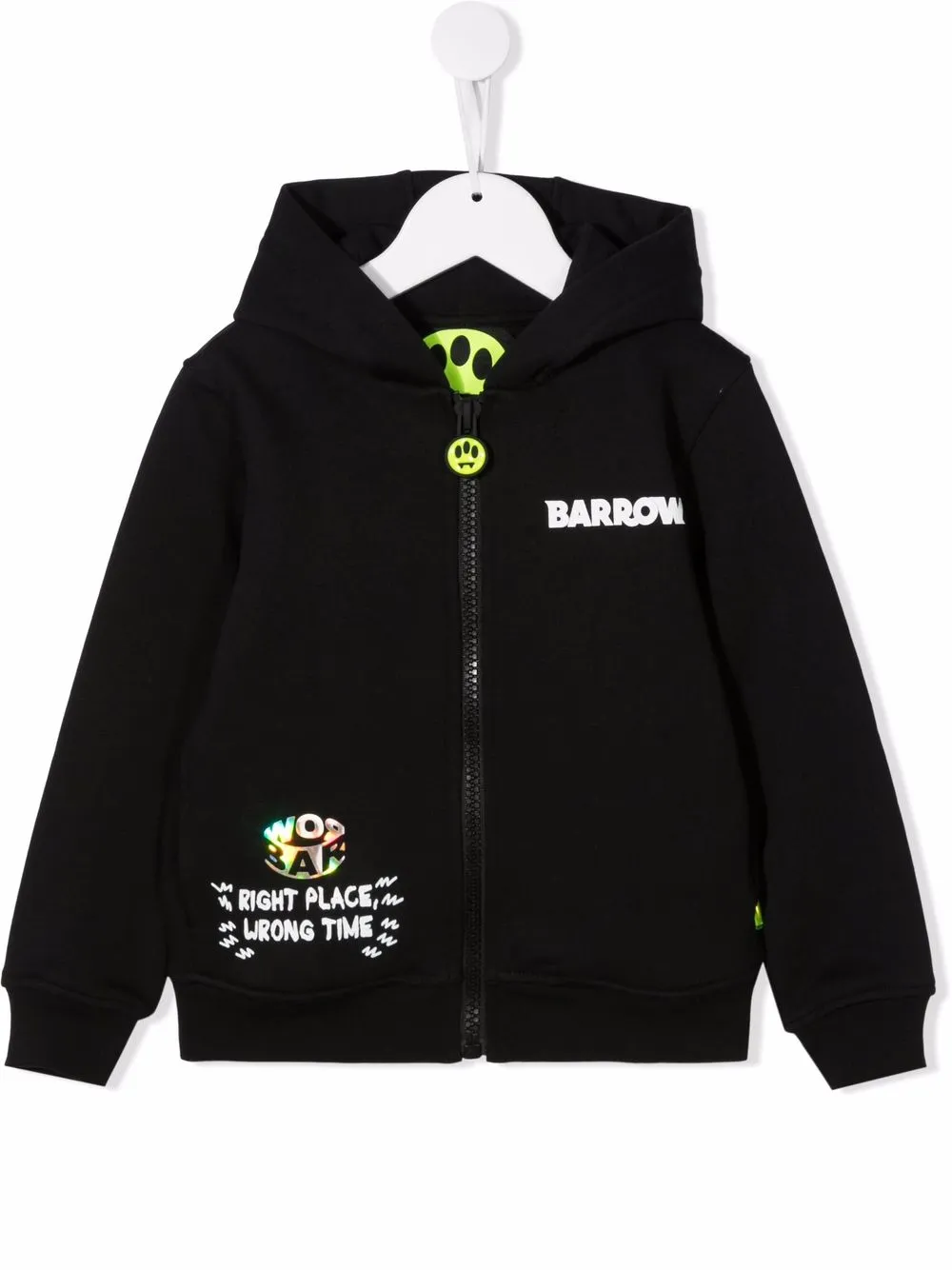 

Barrow kids logo-print cotton hoodie - Black