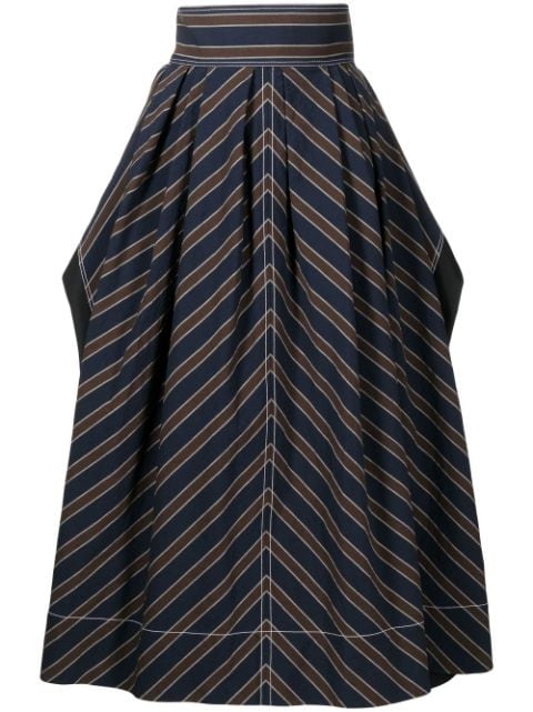 Tory Burch striped flared skirt