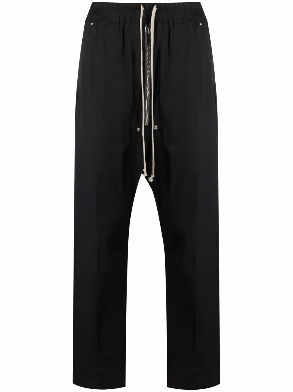 

Rick Owens pantalones drop crotch con cordones en la pretina - Negro