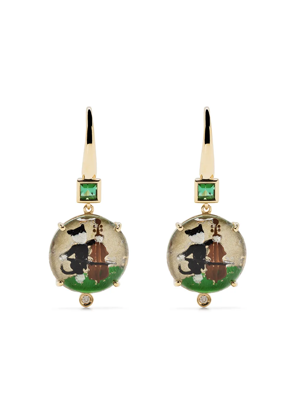 

Francesca Villa aretes Cats Love Music en oro amarillo de 18kt - YELLOW GOLD