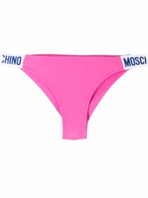 Moschino logo-waistband bikini bottom