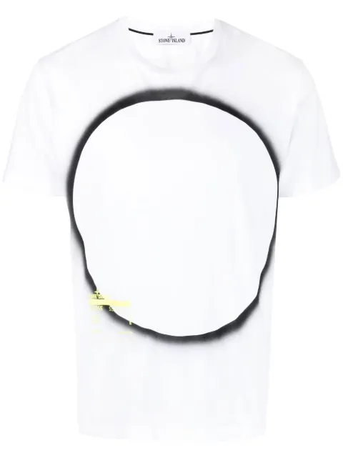 eclipse-print cotton T-shirt
