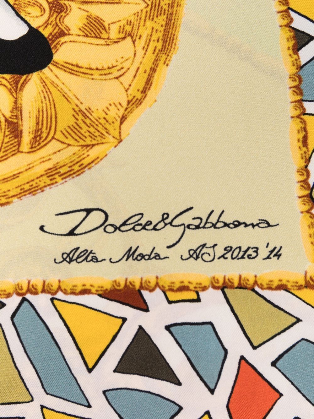 фото Dolce & gabbana pre-owned шелковый платок harlequin 2013-го года