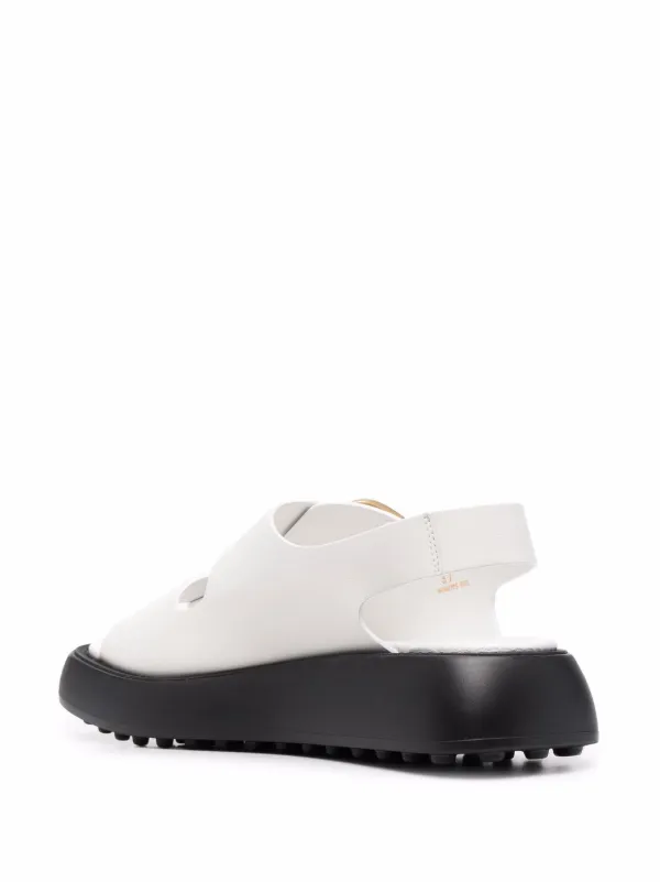 サンダル・ミュール TODS Women Sandals XXW02L0HZ80MID 013 WHITE Woman WHITE Sandals in Leather XXW11K0FH50MID39B001 | Tods