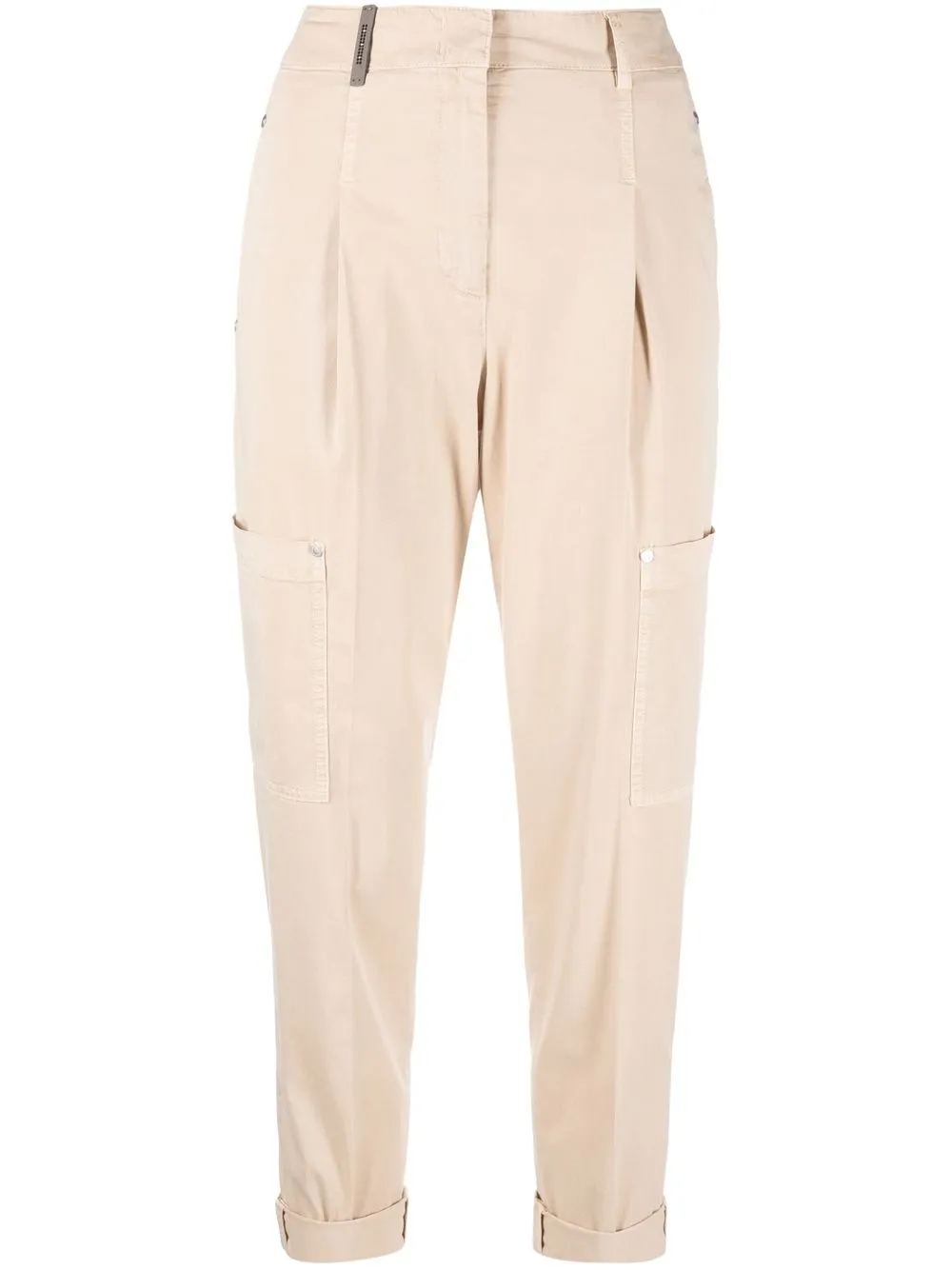 

Peserico pleat-detail cropped trousers - Neutrals