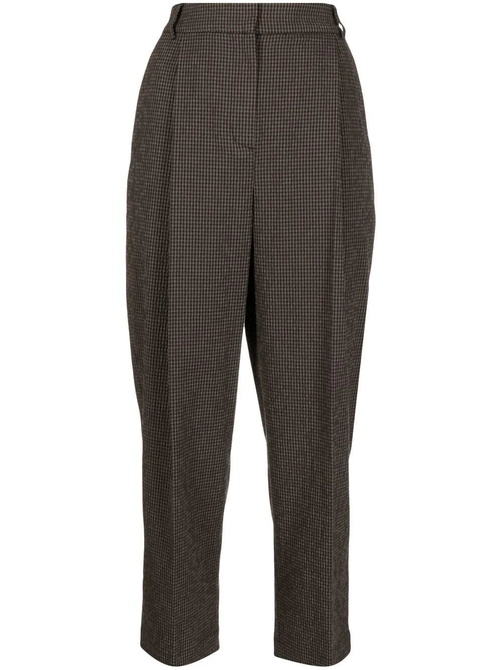 

YMC check-print tailored trousers - Brown