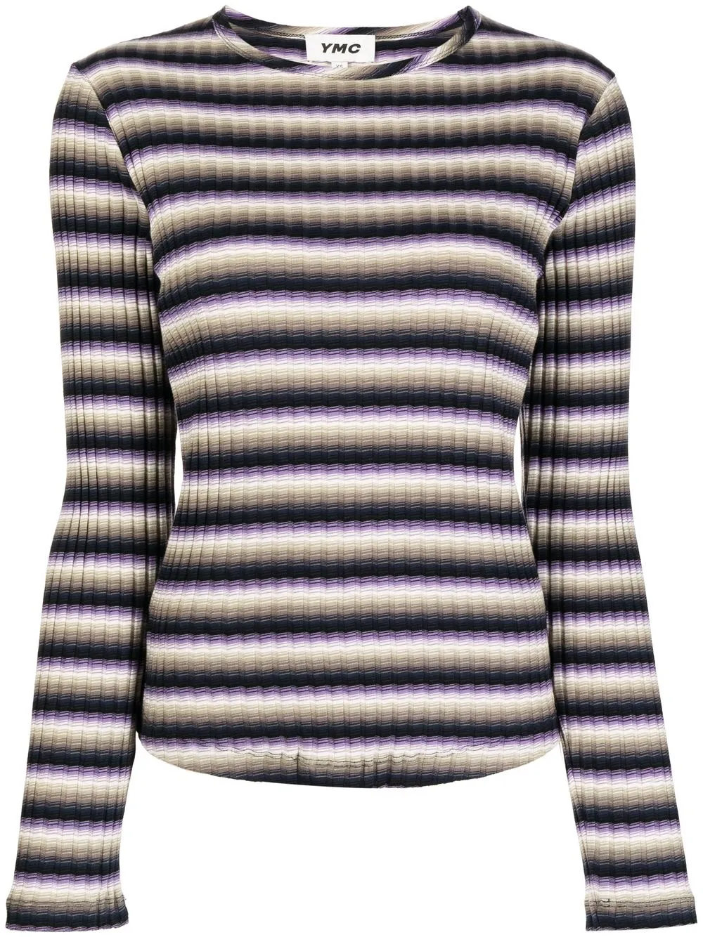 

YMC striped knit top - Brown