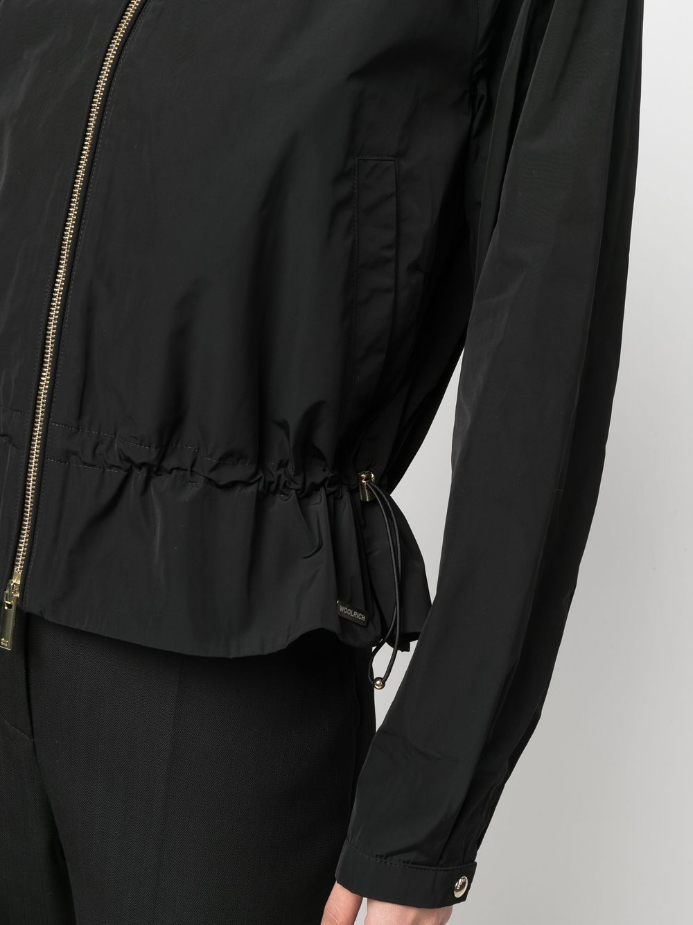 Shop Woolrich Round-neck Zipped Jacket In Schwarz
