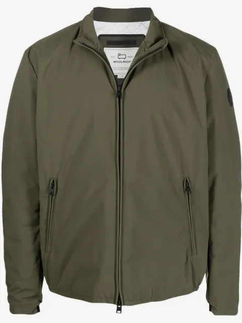 Woolrich logo-patch bomber jacket