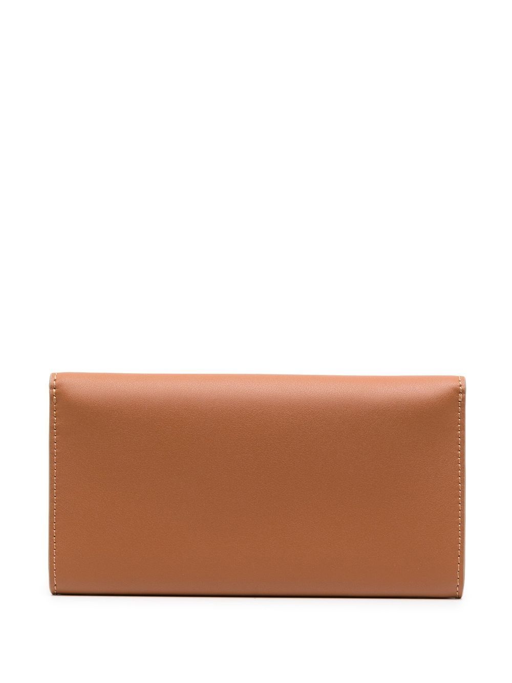 Shop Woolrich Large Bi-fold Leather Wallet In Braun