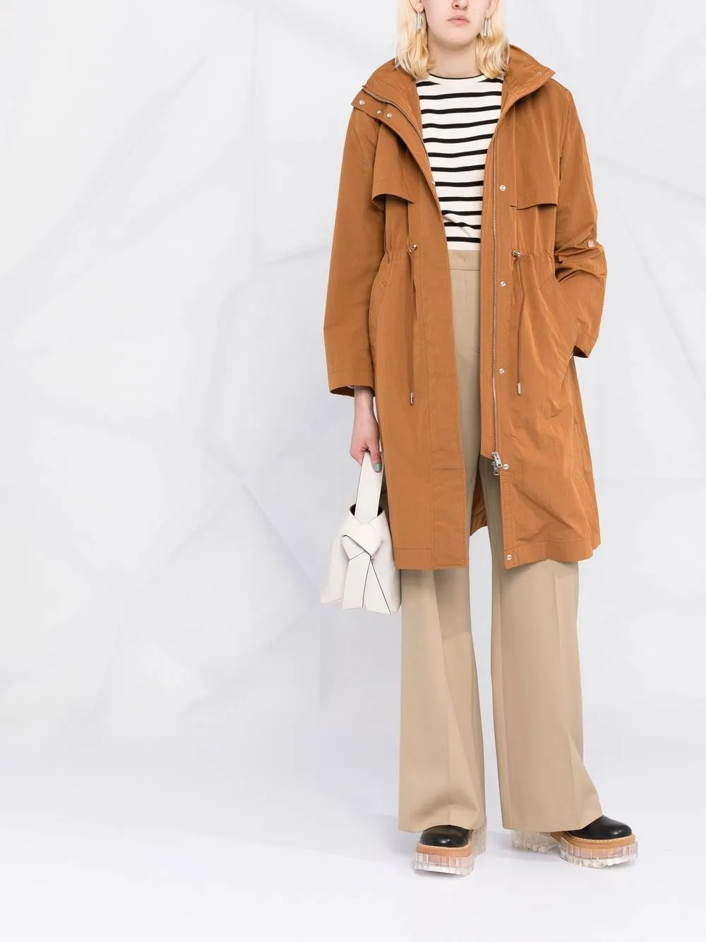 Woolrich Briar Long-length Parka In Brown
