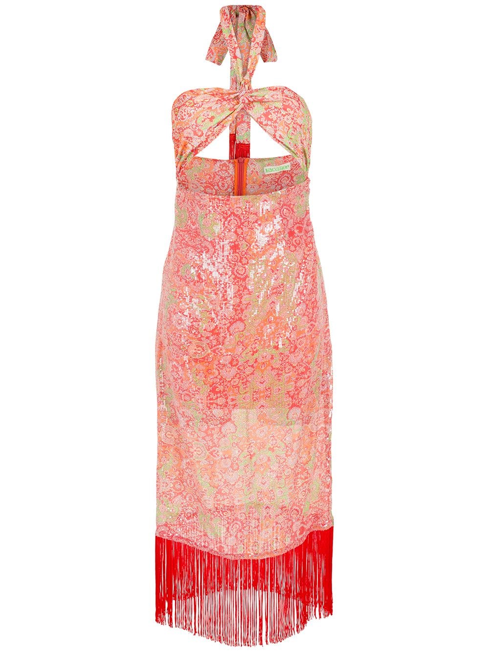 Olympiah Paisley-print Halterneck Midi Dress In Pink