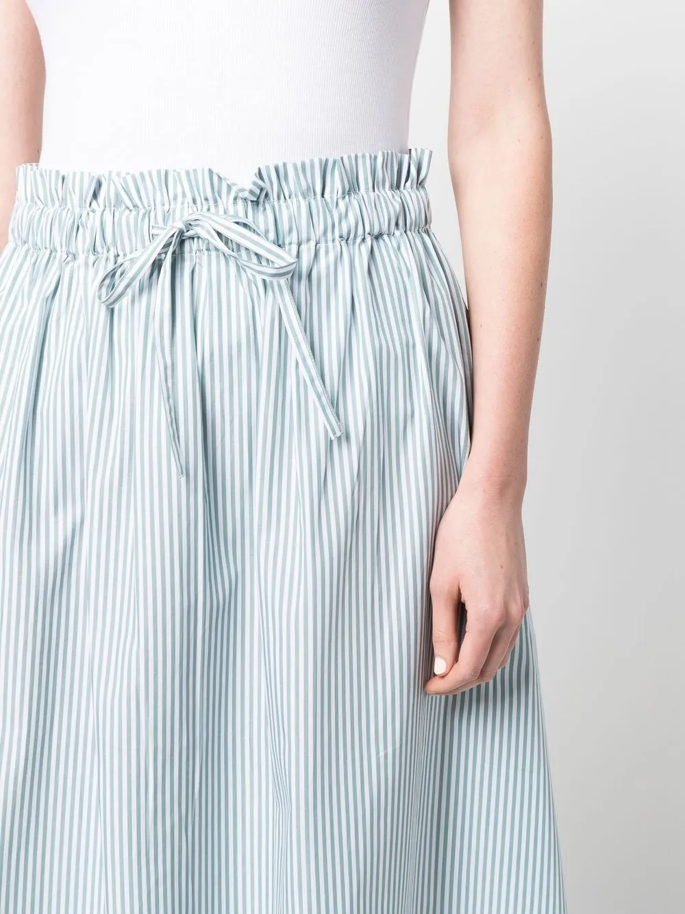 striped poplin skirt