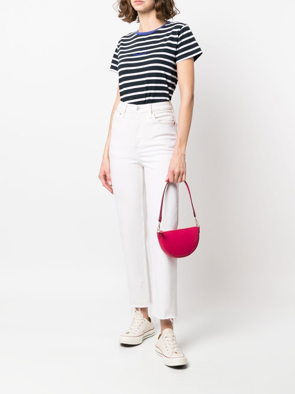 Shop Woolrich Small Leather Shoulder Bag In Rosa