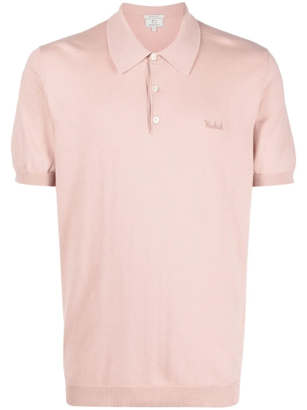 

Woolrich playera tipo polo con logo bordado - Rosado