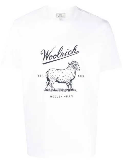 Woolrich Camiseta de algodão com estampa de logo