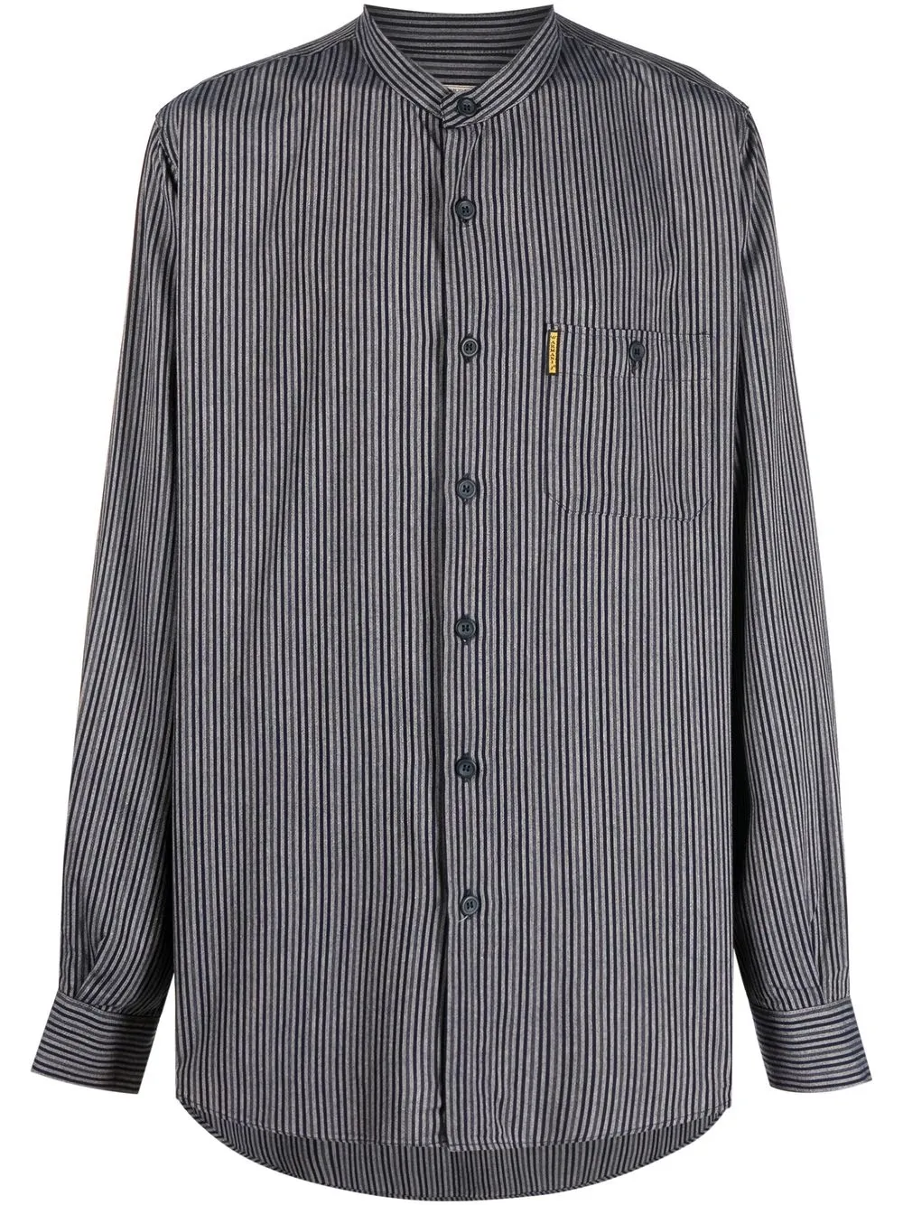 

Giorgio Armani Pre-Owned camisa con rayas verticales estampadas 1990 - Azul