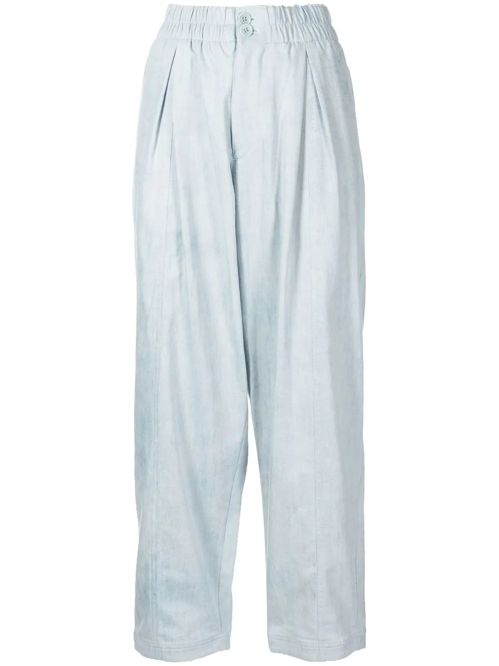 

YMC pantalones capri con pinzas - Azul