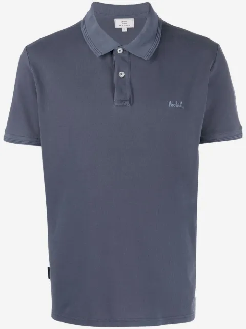 Woolrich playera tipo polo con logo bordado