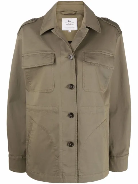 Woolrich stretch twill overshirt