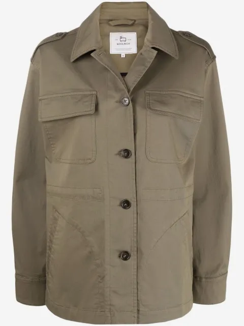 Woolrich stretch twill overshirt