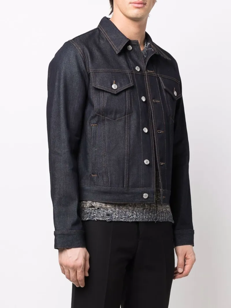 Dries Van Noten button-up denim jacket blue | MODES