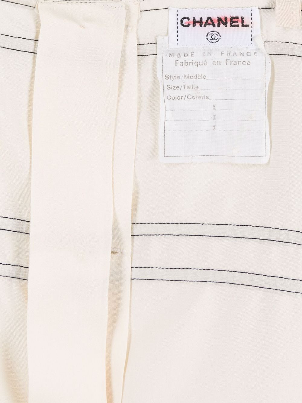 CHANEL 1994 CC-buttons striped silk top Women