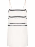 CHANEL Pre-Owned 1994 CC-buttons striped silk top - Neutrals