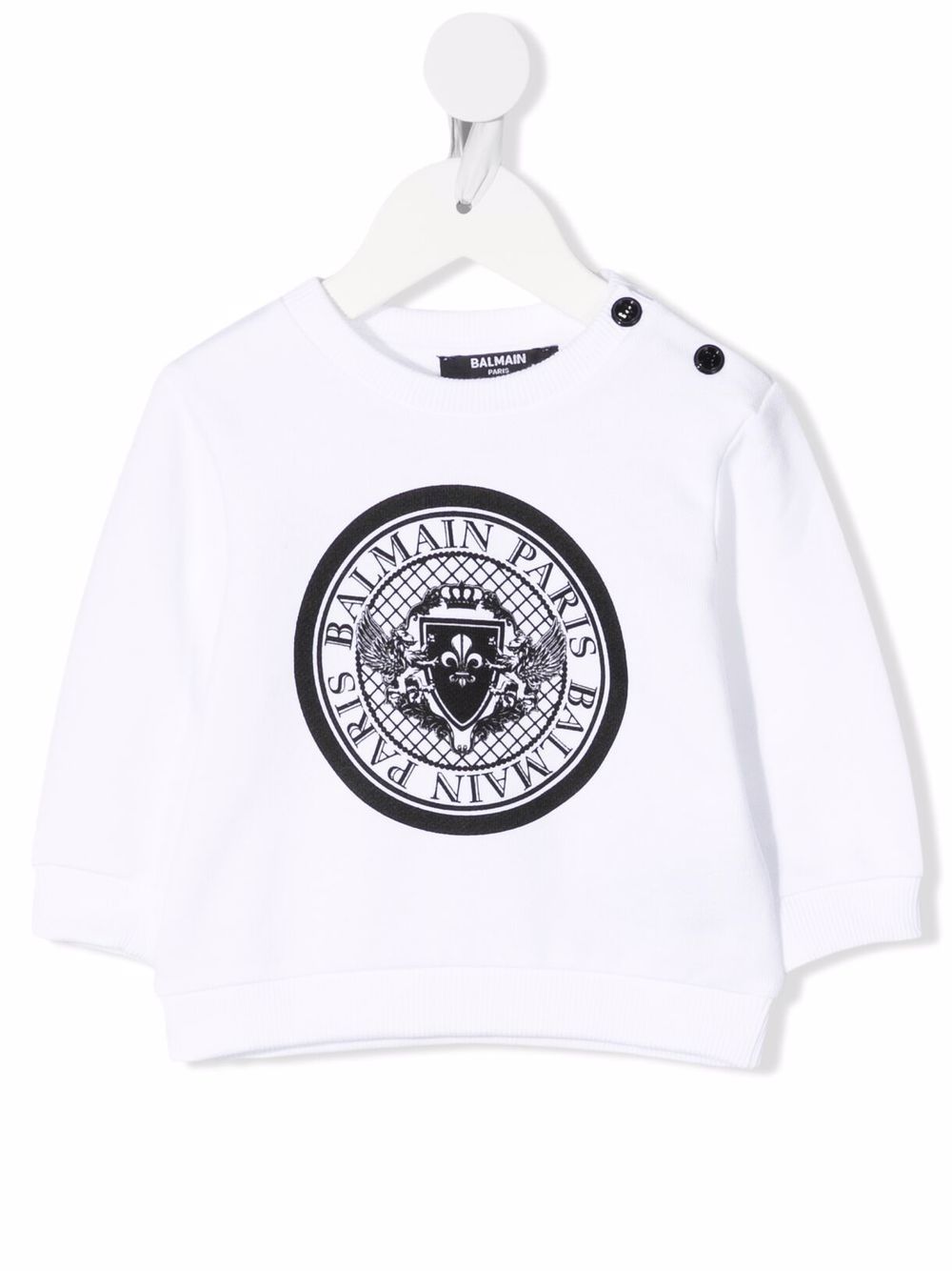 

Balmain Kids sudadera con logo estampado - Blanco