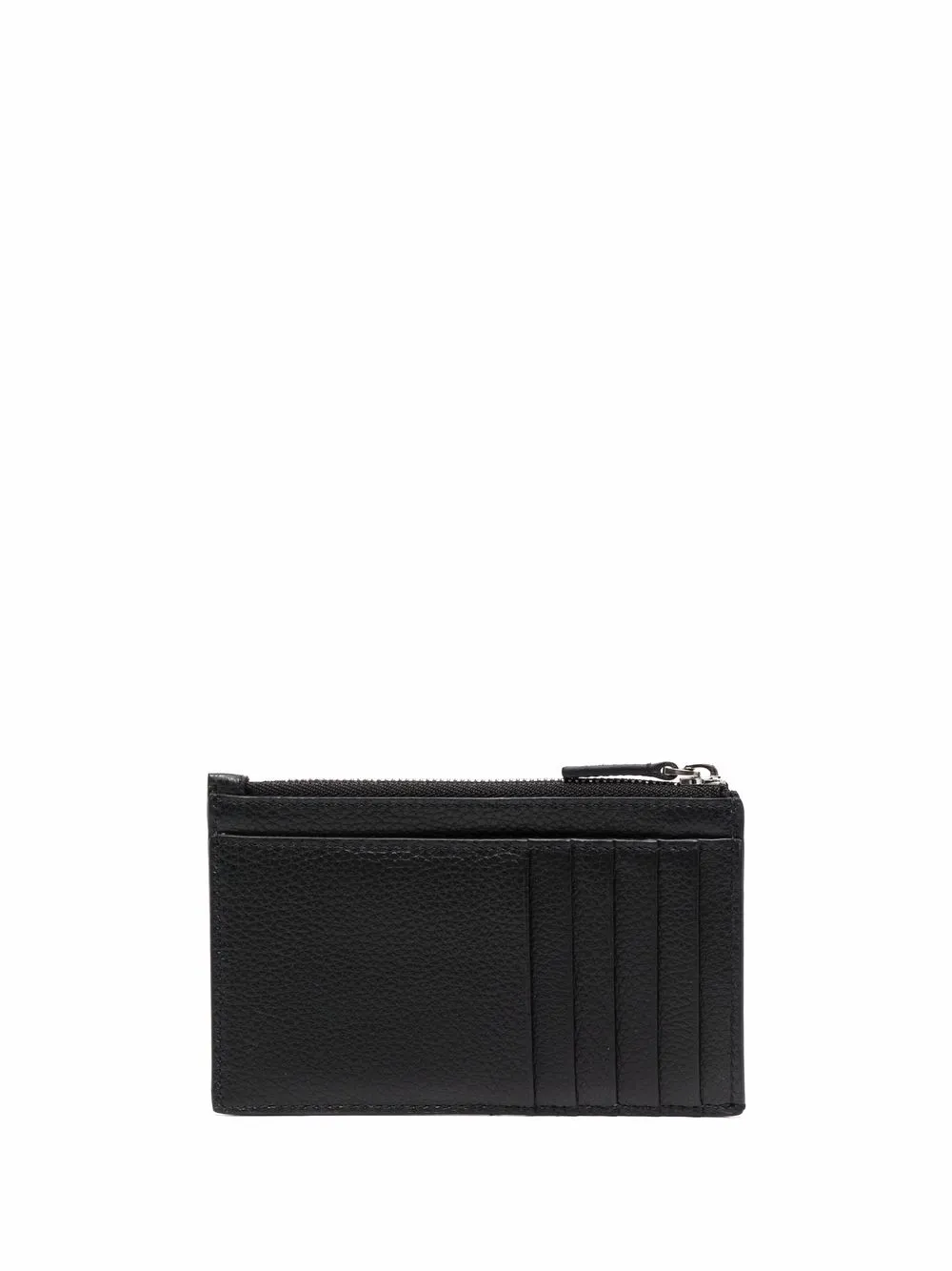 Shop Balenciaga Pebbled Slim Purse In Black