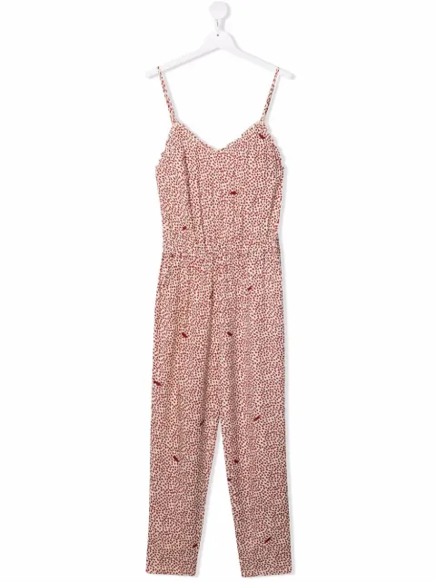 Zadig & Voltaire Kids جمبسوت بطبعة قلب وبدون أكمام