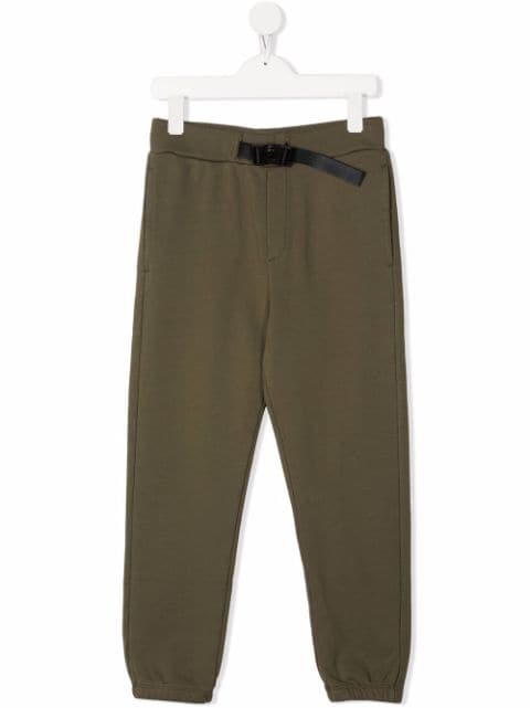 buckled organic-cotton track pants 