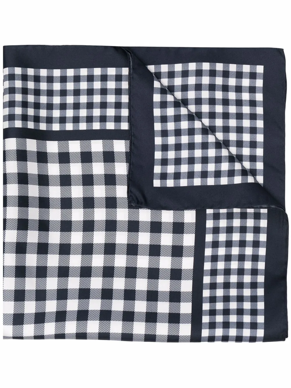 

Woolrich gingham-print silk scarf - Blue