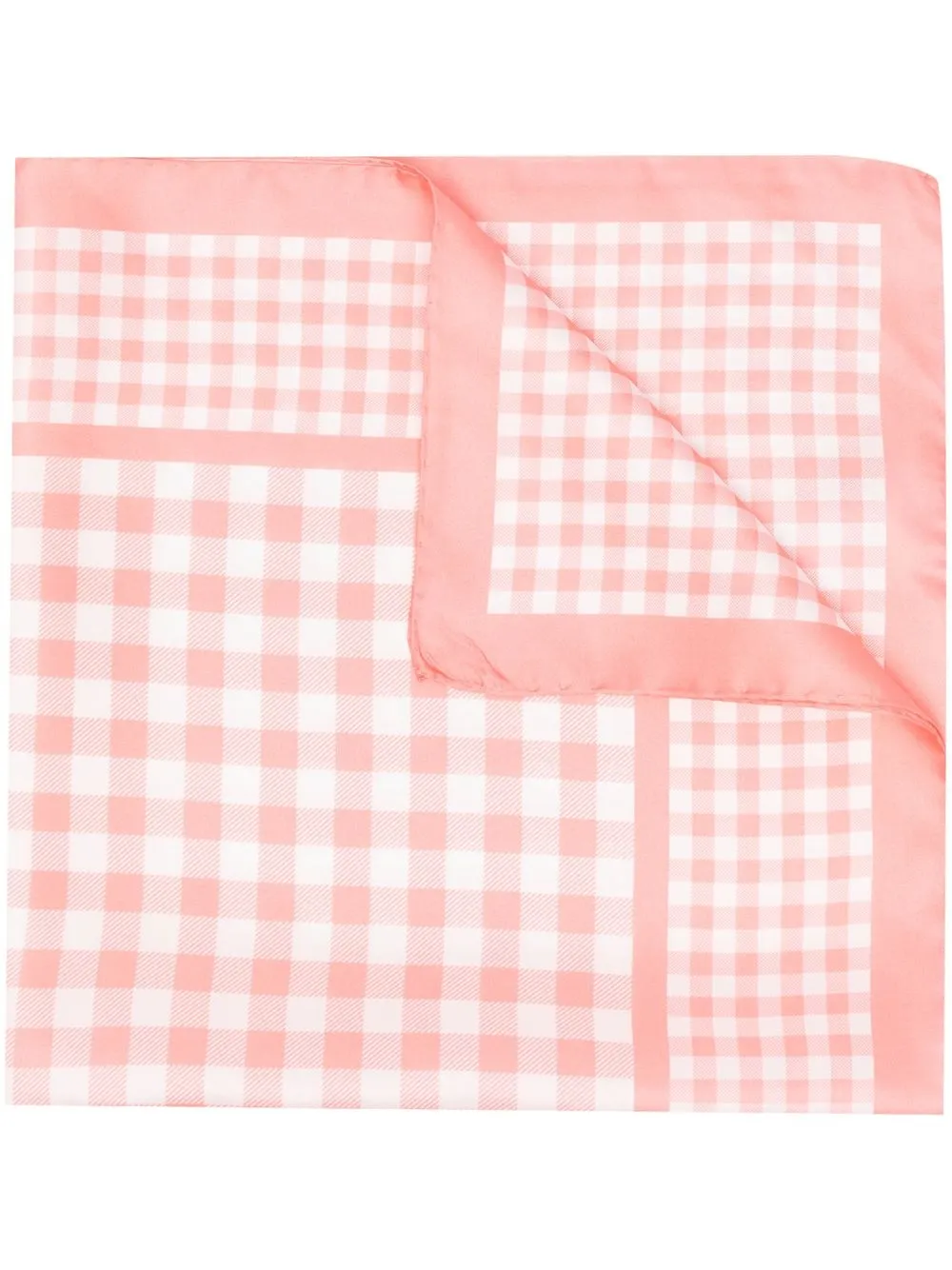 Woolrich Gingham-check Silk Scarf In Rosa