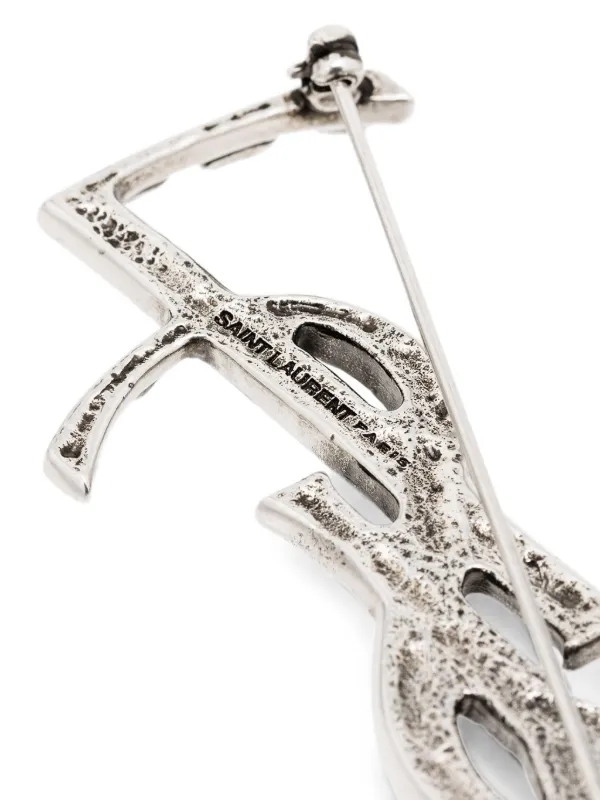 Saint Laurent Opyum Brooch | Silver | FARFETCH