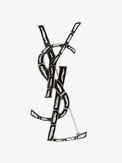 Saint Laurent Cassandre Crocodile brooch