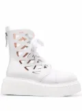 AGL cut-out ankle boots - White