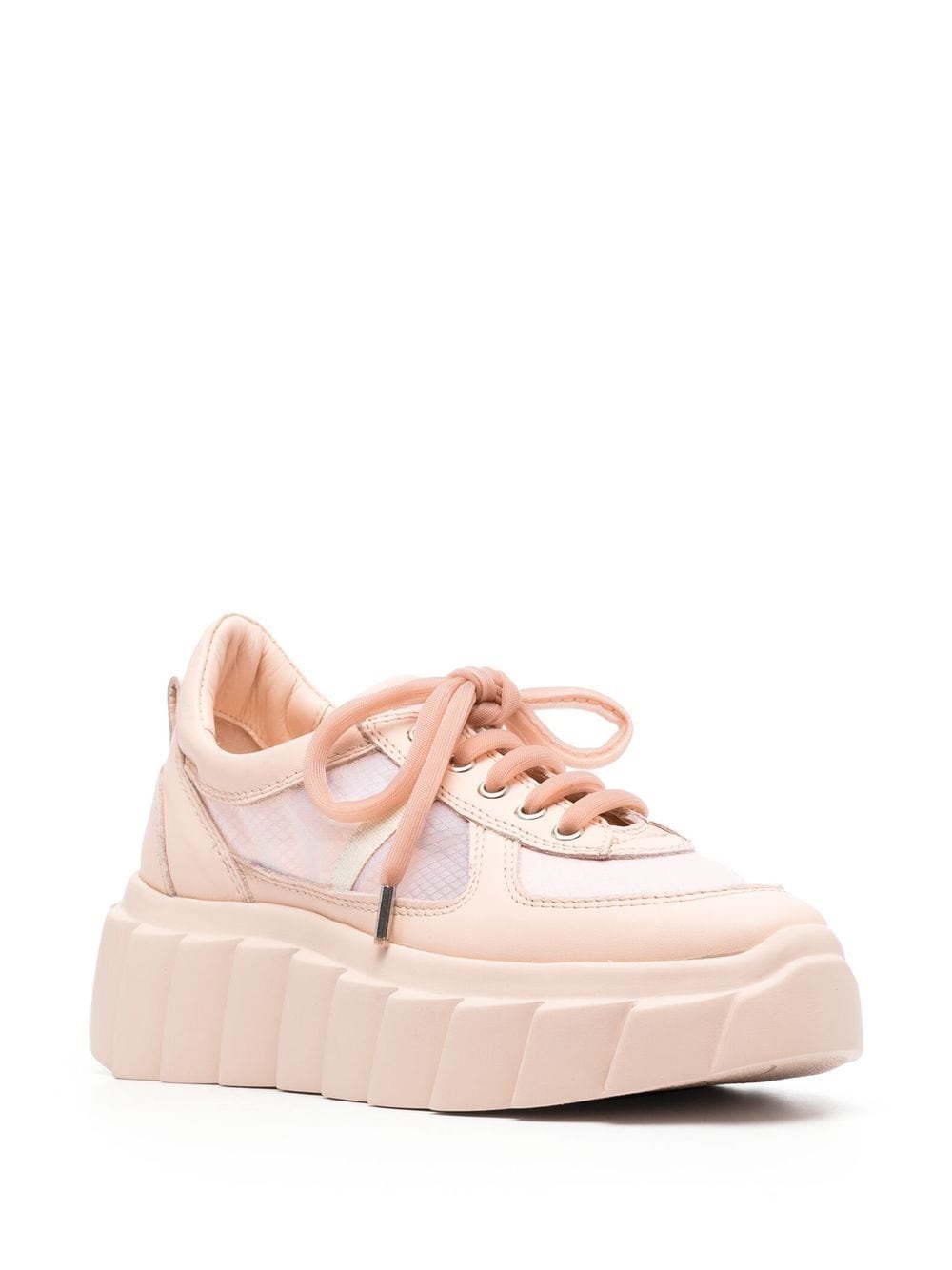 AGL Blondie Grid sneakers met plateauzool - Roze