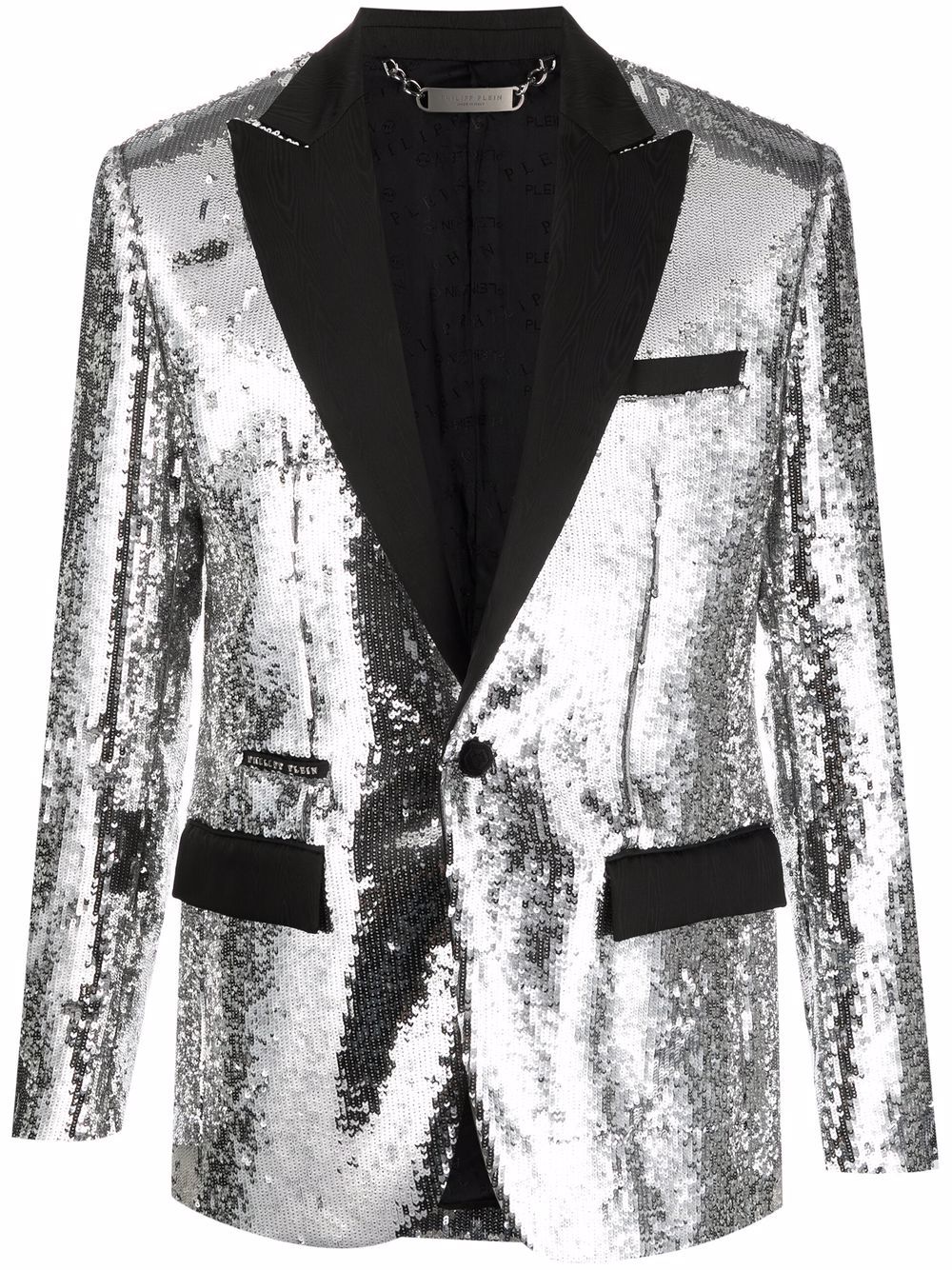 

Philipp Plein blazer con lentejuelas y botones - Gris