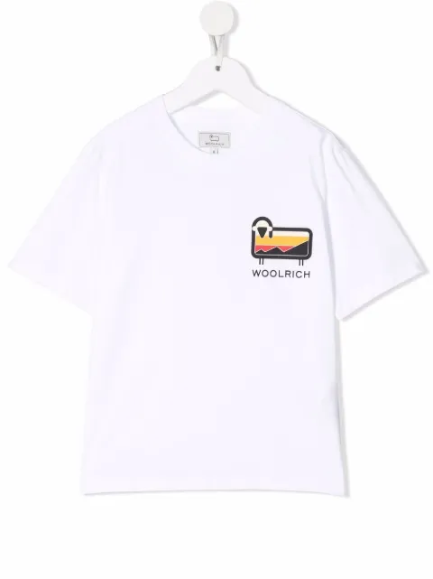 Woolrich Kids logo-print organic-cotton T-Shirt 