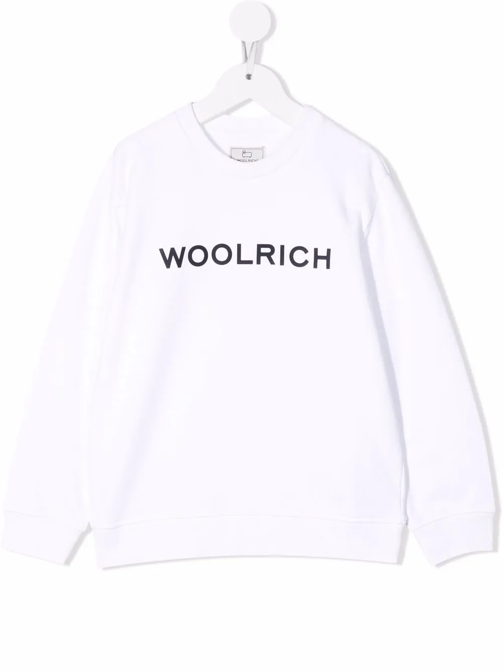 

Woolrich Kids sudadera con logo estampado - Blanco