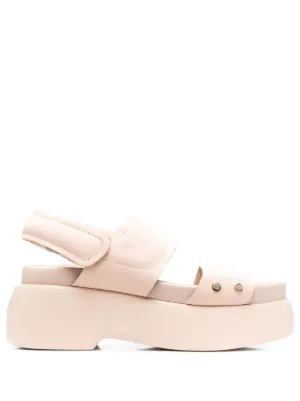 AGL double strap Leather Sandals Farfetch